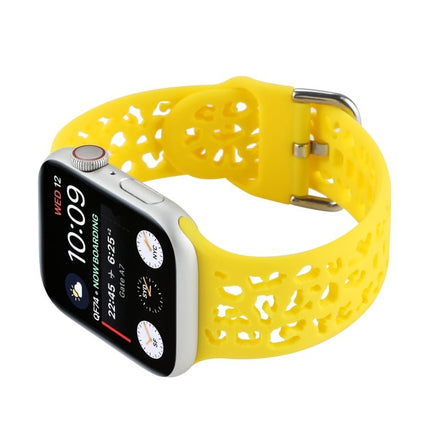Hollow Out Silicone Watchband For Apple Watch Series, 7 41mm / 6&SE&5&4 40mm / 3&2&1 38mm, 7 45mm / 6&SE&5&4 44mm / 3&2&1 42mm - DealBuddy