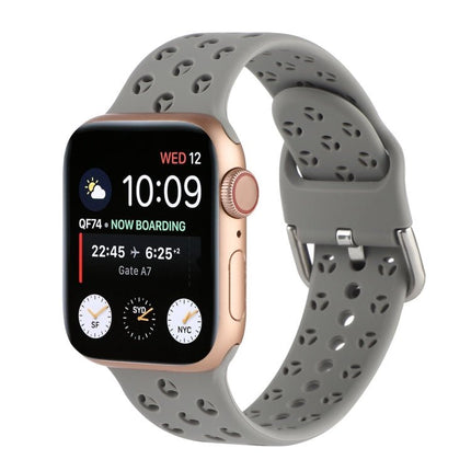 Hollow Out Silicone Watchband For Apple Watch Series, 7 41mm / 6&SE&5&4 40mm / 3&2&1 38mm, 7 45mm / 6&SE&5&4 44mm / 3&2&1 42mm - DealBuddy