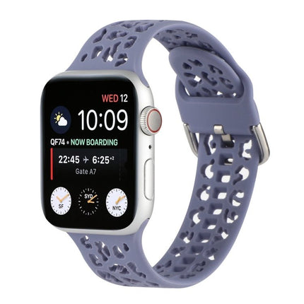 Hollow Out Silicone Watchband For Apple Watch Series, 7 41mm / 6&SE&5&4 40mm / 3&2&1 38mm, 7 45mm / 6&SE&5&4 44mm / 3&2&1 42mm - DealBuddy