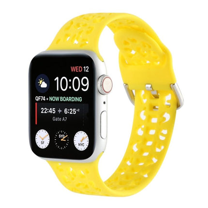 Hollow Out Silicone Watchband For Apple Watch Series, 7 41mm / 6&SE&5&4 40mm / 3&2&1 38mm, 7 45mm / 6&SE&5&4 44mm / 3&2&1 42mm - DealBuddy
