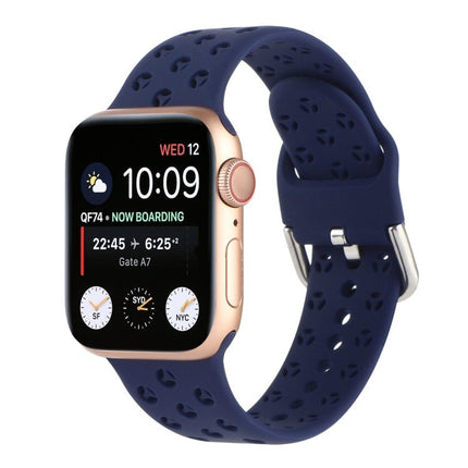 Hollow Out Silicone Watchband For Apple Watch Series, 7 41mm / 6&SE&5&4 40mm / 3&2&1 38mm, 7 45mm / 6&SE&5&4 44mm / 3&2&1 42mm - DealBuddy