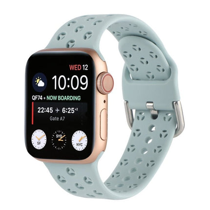 Hollow Out Silicone Watchband For Apple Watch Series, 7 41mm / 6&SE&5&4 40mm / 3&2&1 38mm, 7 45mm / 6&SE&5&4 44mm / 3&2&1 42mm - DealBuddy