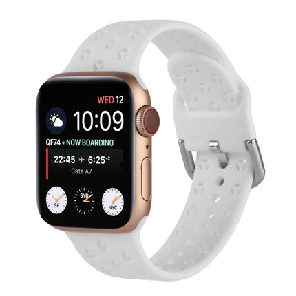 Hollow Out Silicone Watchband For Apple Watch Series, 7 41mm / 6&SE&5&4 40mm / 3&2&1 38mm, 7 45mm / 6&SE&5&4 44mm / 3&2&1 42mm - DealBuddy