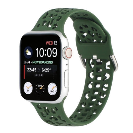 Hollow Out Silicone Watchband For Apple Watch Series, 7 41mm / 6&SE&5&4 40mm / 3&2&1 38mm, 7 45mm / 6&SE&5&4 44mm / 3&2&1 42mm - DealBuddy