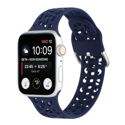 Hollow Out Silicone Watchband For Apple Watch Series, 7 41mm / 6&SE&5&4 40mm / 3&2&1 38mm, 7 45mm / 6&SE&5&4 44mm / 3&2&1 42mm - DealBuddy