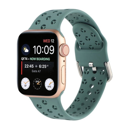 Hollow Out Silicone Watchband For Apple Watch Series, 7 41mm / 6&SE&5&4 40mm / 3&2&1 38mm, 7 45mm / 6&SE&5&4 44mm / 3&2&1 42mm - DealBuddy