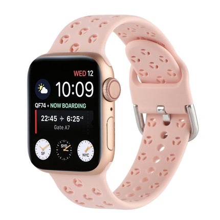 Hollow Out Silicone Watchband For Apple Watch Series, 7 41mm / 6&SE&5&4 40mm / 3&2&1 38mm, 7 45mm / 6&SE&5&4 44mm / 3&2&1 42mm - DealBuddy