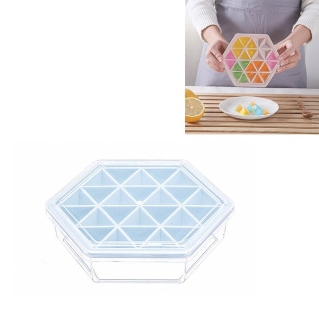 Home Creative DIY Ice Grid Mould Hexagonal Homemade Ice Mold With Tray Ice Cube Ice Cream Ice Box - DealBuddy