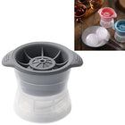 Home Spherical Ice Lattice Whisky Wine Ice Cube Maker Silicone Trays Mold with Cover - DealBuddy