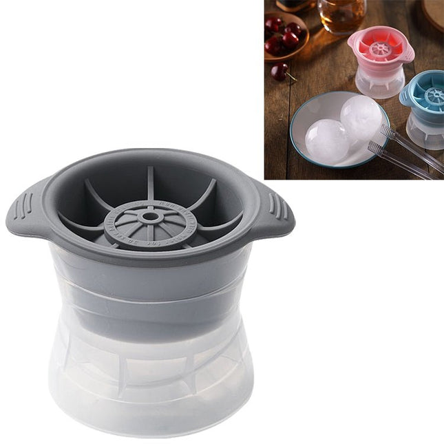 Home Spherical Ice Lattice Whisky Wine Ice Cube Maker Silicone Trays Mold with Cover - DealBuddy