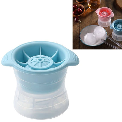 Home Spherical Ice Lattice Whisky Wine Ice Cube Maker Silicone Trays Mold with Cover - DealBuddy