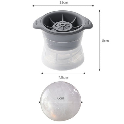 Home Spherical Ice Lattice Whisky Wine Ice Cube Maker Silicone Trays Mold with Cover - DealBuddy