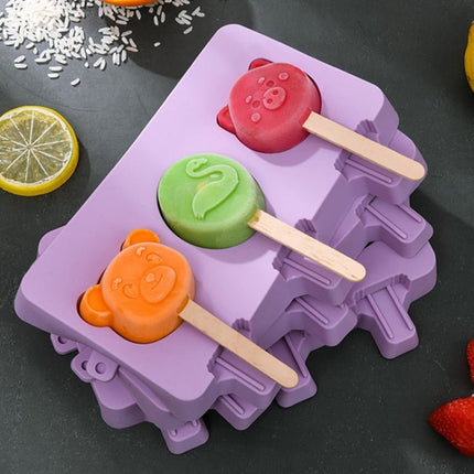 Homemade Children Cute Silicone Cartoon Popsicle Ice Cream Mould - DealBuddy