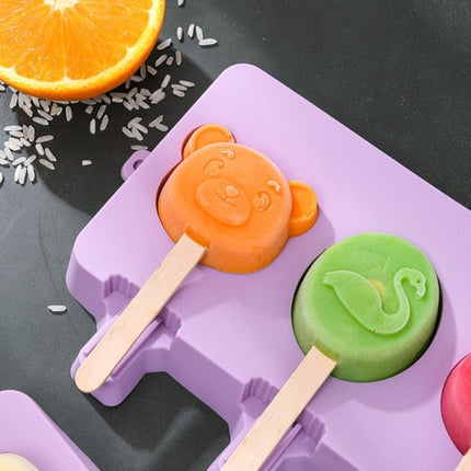 Homemade Children Cute Silicone Cartoon Popsicle Ice Cream Mould - DealBuddy