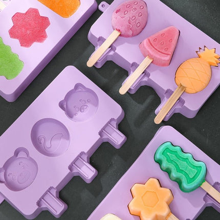 Homemade Children Cute Silicone Cartoon Popsicle Ice Cream Mould - DealBuddy
