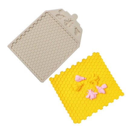 Honeycomb Block Textured Silicone Mold Bee Fondant Chocolate Cake Mold - DealBuddy