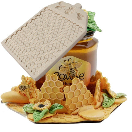 Honeycomb Block Textured Silicone Mold Bee Fondant Chocolate Cake Mold - DealBuddy