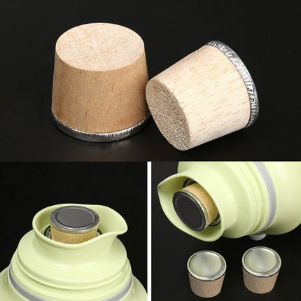 Hot Water Bottle Insulated Kettle Plug Wooden Stopper Thermo Flask Lid - DealBuddy