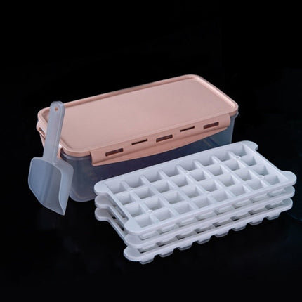 Household Silicone Ice Box With Lid Ice Cube Mold Refrigerator Ice Lattice Quick Freezer Random Color Delivery - DealBuddy