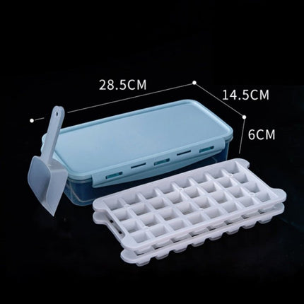 Household Silicone Ice Box With Lid Ice Cube Mold Refrigerator Ice Lattice Quick Freezer Random Color Delivery - DealBuddy