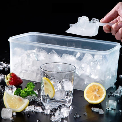 Household Silicone Ice Box With Lid Ice Cube Mold Refrigerator Ice Lattice Quick Freezer Random Color Delivery - DealBuddy