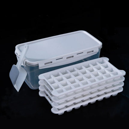 Household Silicone Ice Box With Lid Ice Cube Mold Refrigerator Ice Lattice Quick Freezer Random Color Delivery - DealBuddy