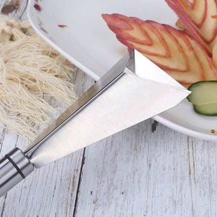 Household Stainless Steel Fruit Carving Knife Shaper Flower - shaped Vegetable Cutter - DealBuddy