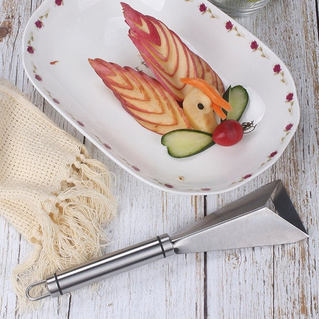 Household Stainless Steel Fruit Carving Knife Shaper Flower - shaped Vegetable Cutter - DealBuddy