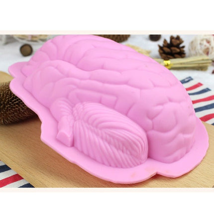 Human Brain Shape Silicone Baking Halloween Cake Mold Pudding Dessert Mold - DealBuddy