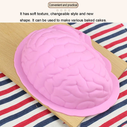 Human Brain Shape Silicone Baking Halloween Cake Mold Pudding Dessert Mold - DealBuddy