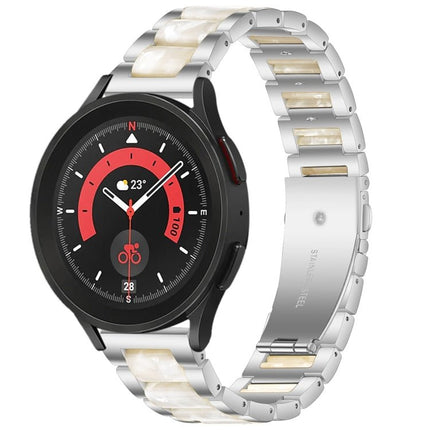 Interbead Resin Metal Watch Band, For Galaxy Watch 5 40 / 44mm, For Galaxy Watch 5 Pro 45mm, For Galaxy Watch 4 40 / 44mm - DealBuddy