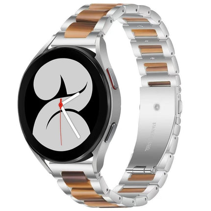 Interbead Resin Metal Watch Band, For Galaxy Watch 5 40 / 44mm, For Galaxy Watch 5 Pro 45mm, For Galaxy Watch 4 40 / 44mm - DealBuddy