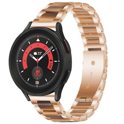Interbead Resin Metal Watch Band, For Galaxy Watch 5 40 / 44mm, For Galaxy Watch 5 Pro 45mm, For Galaxy Watch 4 40 / 44mm - DealBuddy