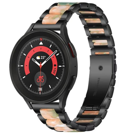 Interbead Resin Metal Watch Band, For Galaxy Watch 5 40 / 44mm, For Galaxy Watch 5 Pro 45mm, For Galaxy Watch 4 40 / 44mm - DealBuddy