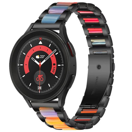 Interbead Resin Metal Watch Band, For Galaxy Watch 5 40 / 44mm, For Galaxy Watch 5 Pro 45mm, For Galaxy Watch 4 40 / 44mm - DealBuddy