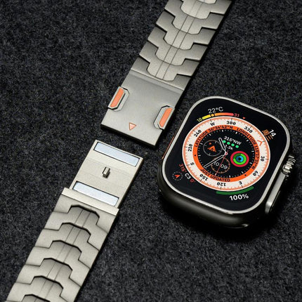 Iron Man Magnetic Titanium Metal Watch Band, For Apple Watch 46mm / 49mm / 45mm / 44mm - DealBuddy