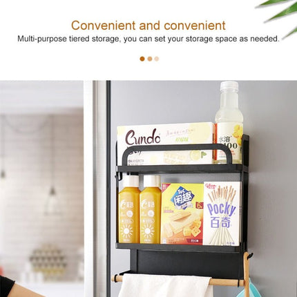 Kitchen Double Layers Magnetic Refrigerator Rack Storage Holder - DealBuddy