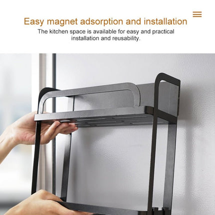 Kitchen Double Layers Magnetic Refrigerator Rack Storage Holder - DealBuddy