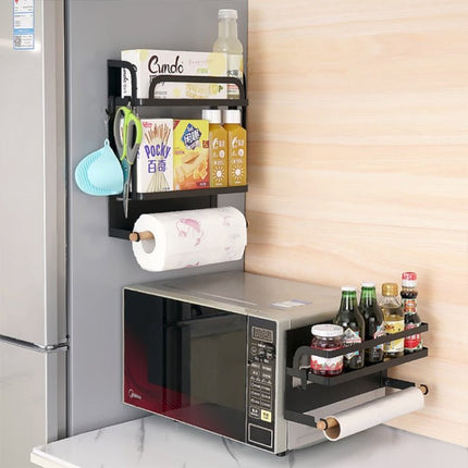 Kitchen Double Layers Magnetic Refrigerator Rack Storage Holder - DealBuddy