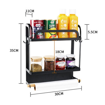 Kitchen Double Layers Magnetic Refrigerator Rack Storage Holder - DealBuddy