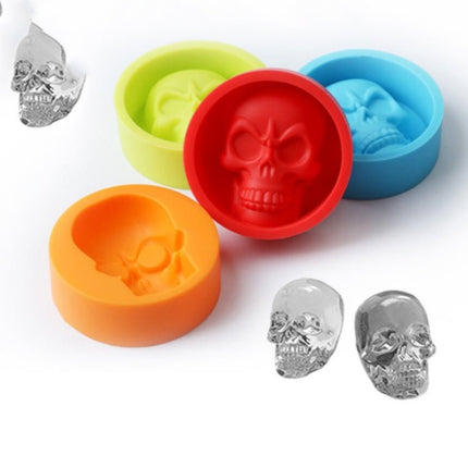 Kitchen Ice Box Food Grade Silicone Skull Ice Lattice Creative Whiskey Ice Ball Ice Mould - DealBuddy