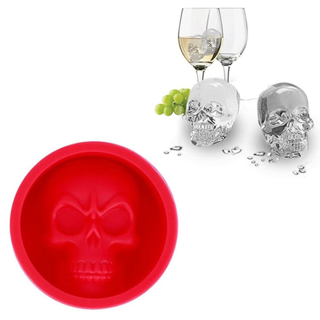 Kitchen Ice Box Food Grade Silicone Skull Ice Lattice Creative Whiskey Ice Ball Ice Mould - DealBuddy