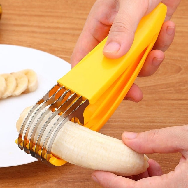 Kitchen Tool Banana Slicer Cutter Chopper for Fruit Salad - DealBuddy