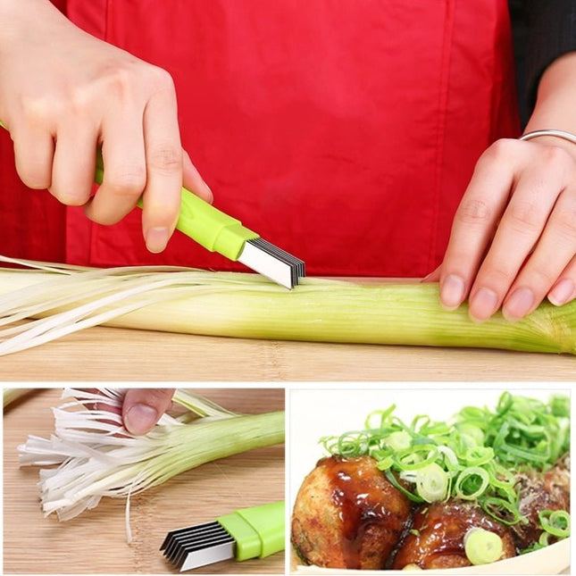 Kitchen Tool Manual Stainless Steel Filate Circle Shape Green Onion Slicer - DealBuddy