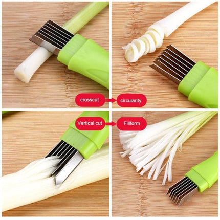 Kitchen Tool Manual Stainless Steel Filate Circle Shape Green Onion Slicer - DealBuddy