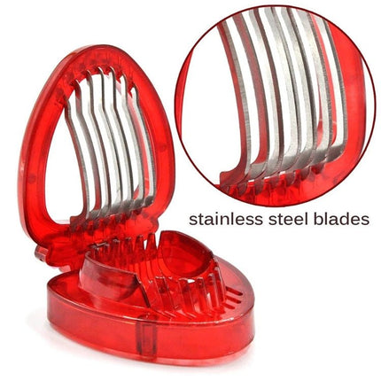 Kitchen Tool Plastic Strawberry Slicer Fruit Knife with Stainless Steel Blade - DealBuddy