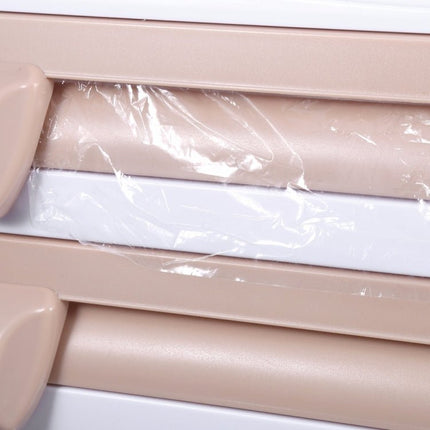 Kitchen Wall Mounted Cling Film Holder Wrap Storage Rack Hanger Rack Cutting Device, Size: 39 x 10 x 24cm - DealBuddy