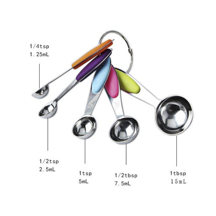 kn650 10 in 1 Black Stainless Steel Measuring Spoon Cake Mold Baking Tool Set - DealBuddy