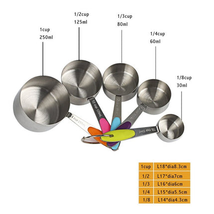 kn650 10 in 1 Black Stainless Steel Measuring Spoon Cake Mold Baking Tool Set - DealBuddy