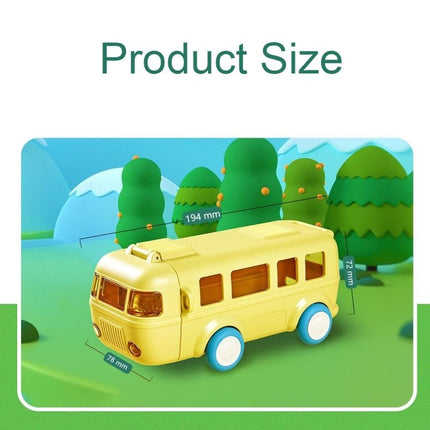 KT - 1139 500ml Portable Leakproof Water Cup with Strap Cute Bus Shaped Sippy Cup - DealBuddy